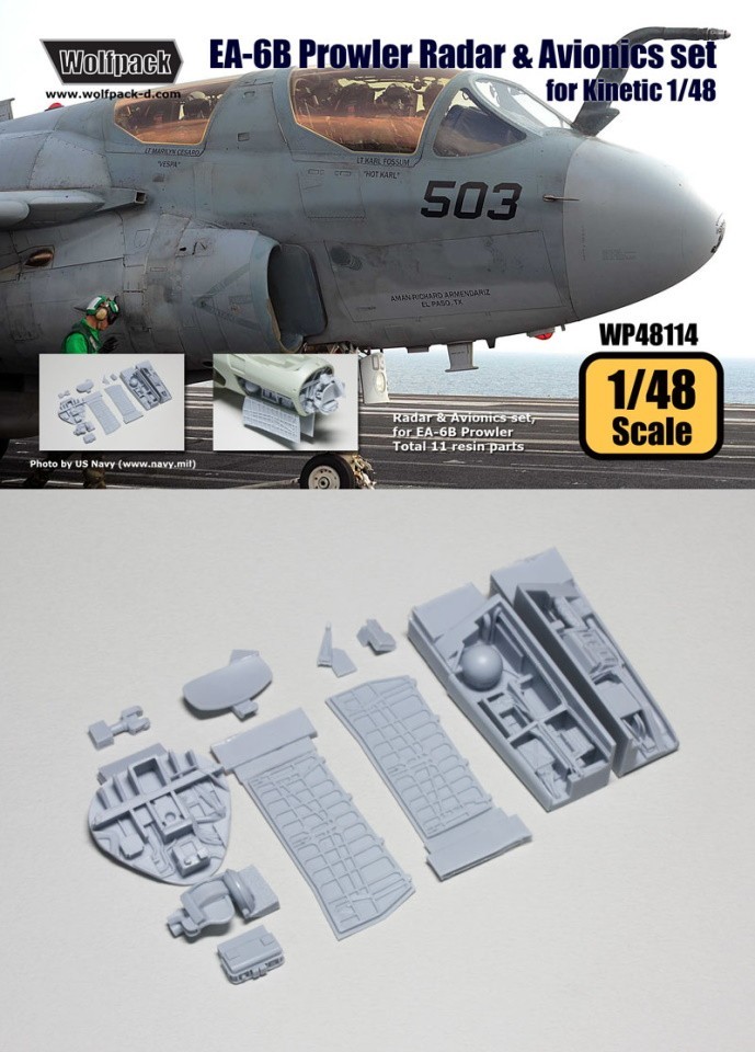 SCALE 1/48 for Kinetic 1/48 EA-6B Prowler Wing Folded set Wolfpack WP48112 