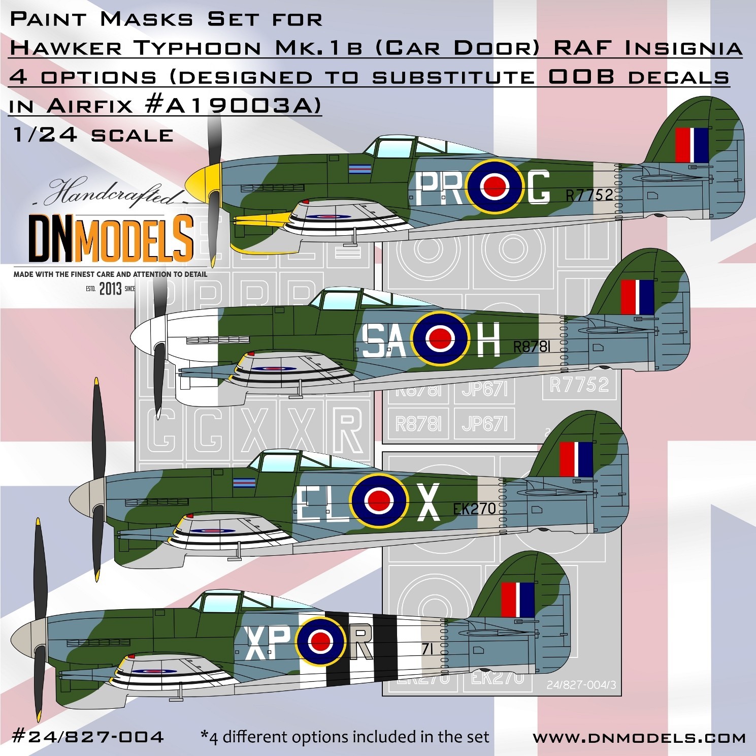 early IB Typhoon Mk de rechange couleur tableau de bord pour Airfix #2409 Yahu 
