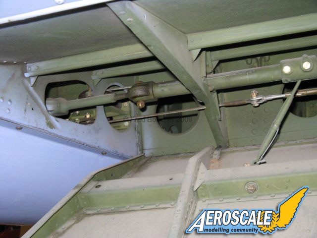 Curtiss P-40E fuselage/wing flap interior