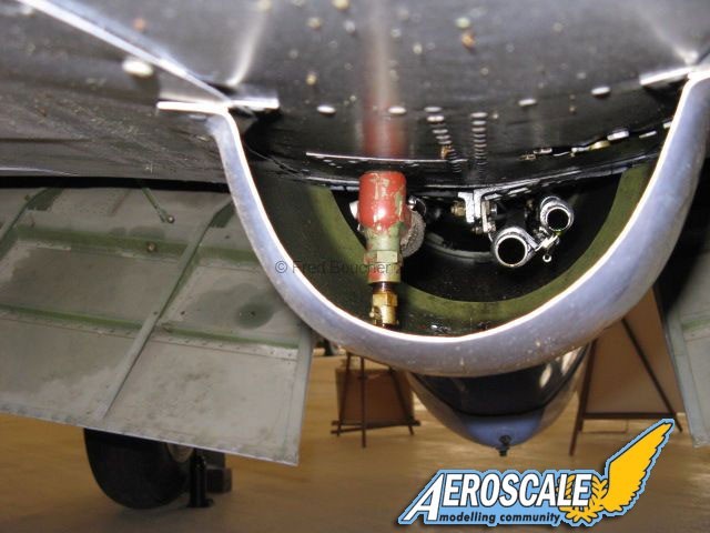 P-40E belly fairing exhaust