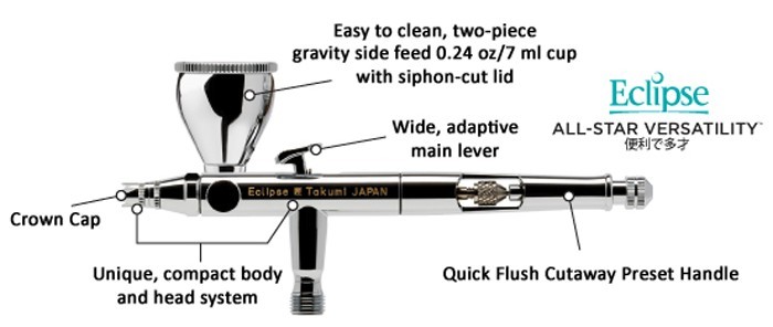 Iwata Eclipse HP-CS Gravity Feed Dual Action Airbrush: Anest Iwata-Medea,  Inc.