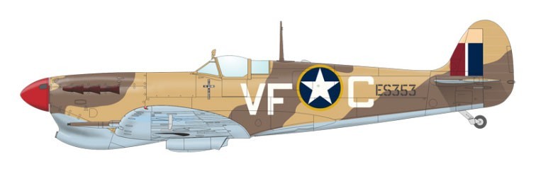 H. Spitfire Mk.Vc Trop, ER353, Capt. Jerome S. McCabe, 5th FS, 52nd FG, Le Sebala, Tunisia, June 1943