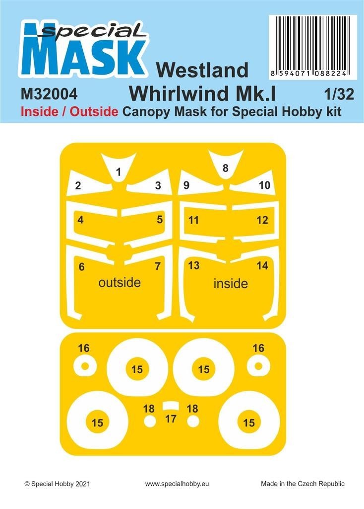 Westland Whirlwind Mk.I Inside/Outside MASK