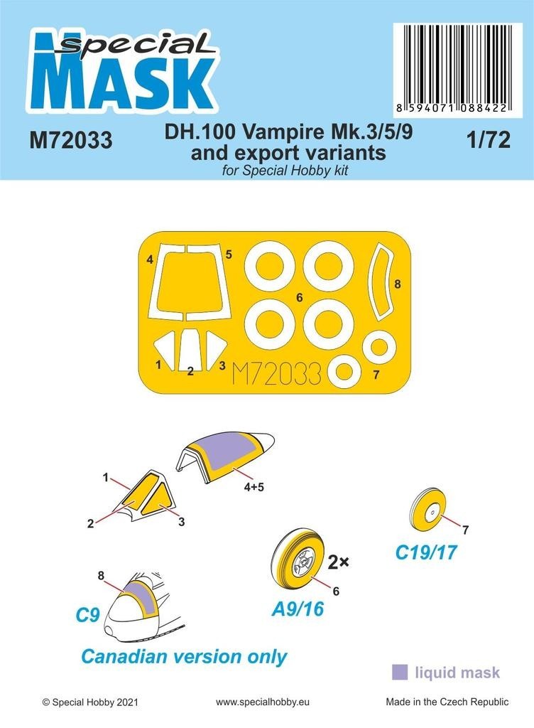 DH.100 Vampire Mk.3/5/9 and export variants MASK