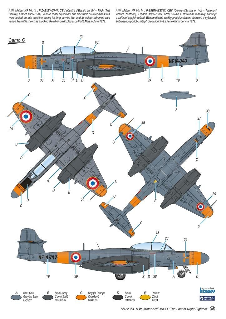 C. Meteor NF Mk. 14, F-ZABM/WS747, Centre d'Essai en Vol, France, as it appeared in 1979