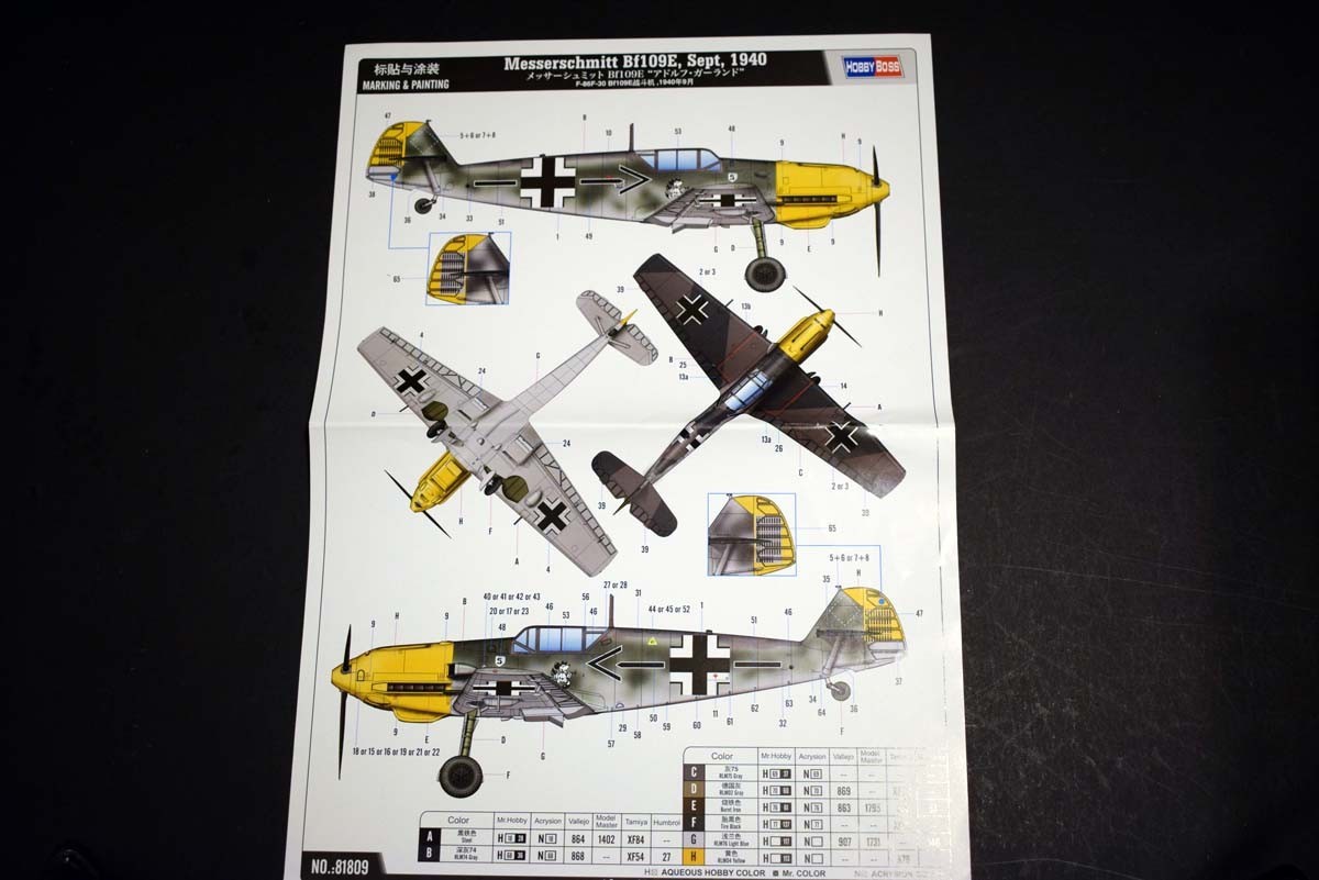 Messerschmitt Bf109E, Sept 1940 | AeroScale