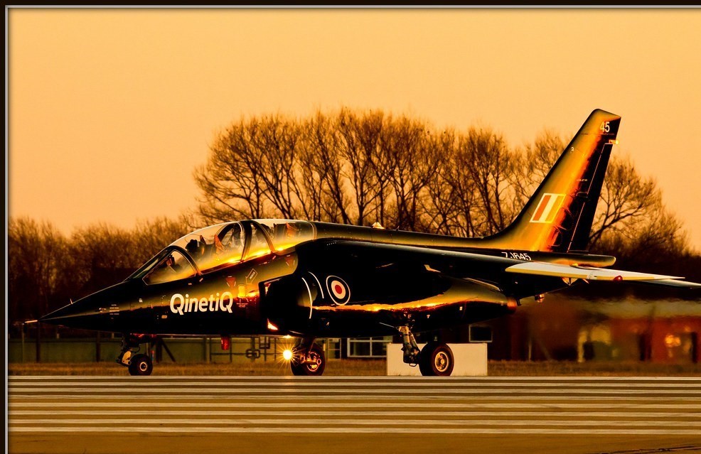 A superb photo of ZJ645 at RAF Boscombe Down with the going down of the sun giving a stunning photo.  Photographer Gaz West