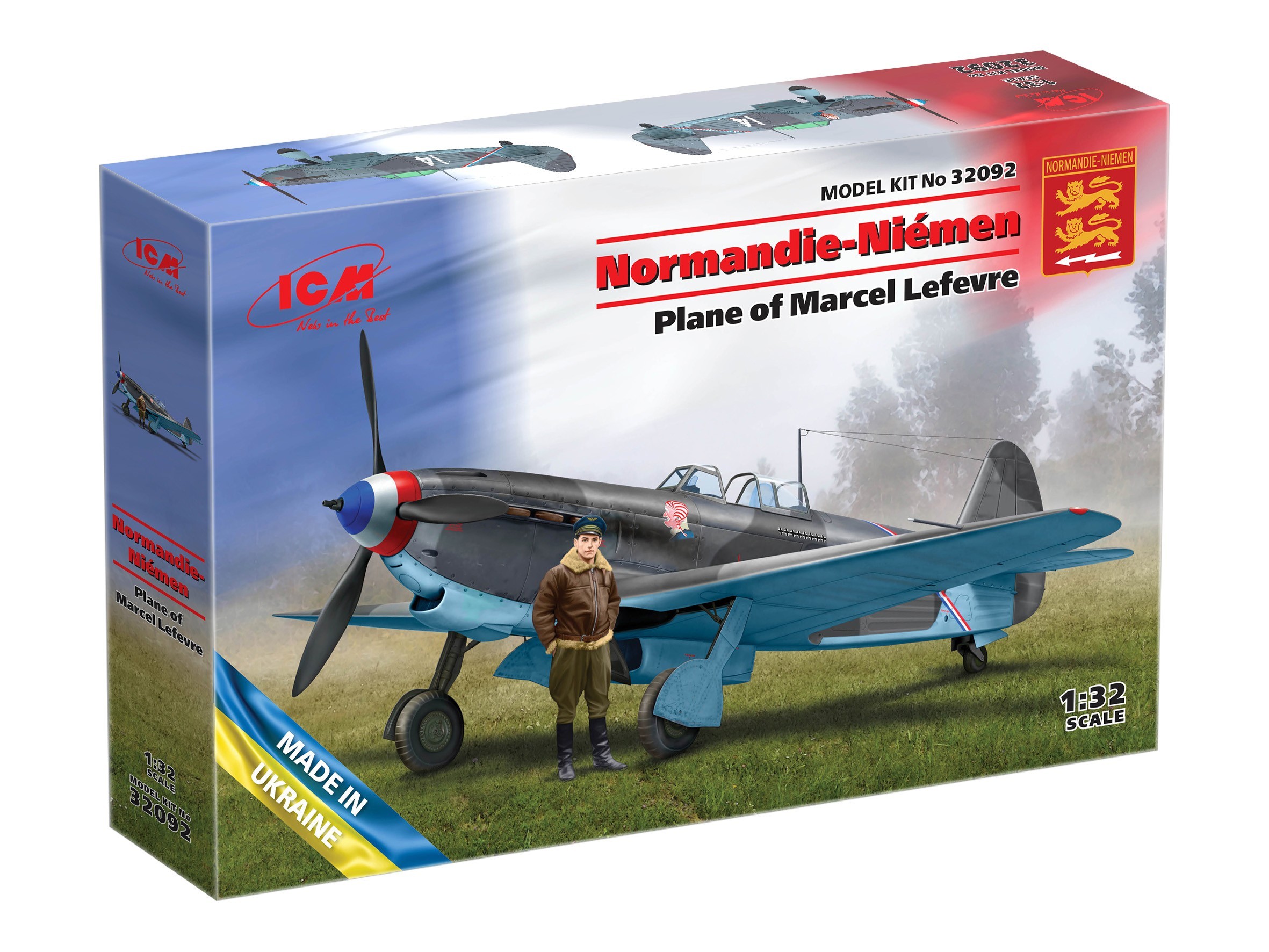 5. #32092 - Normandy-Niemen. Plane of Marcel Lefevre (Yak-9T with Marcel Lefevre figure) - 1:32