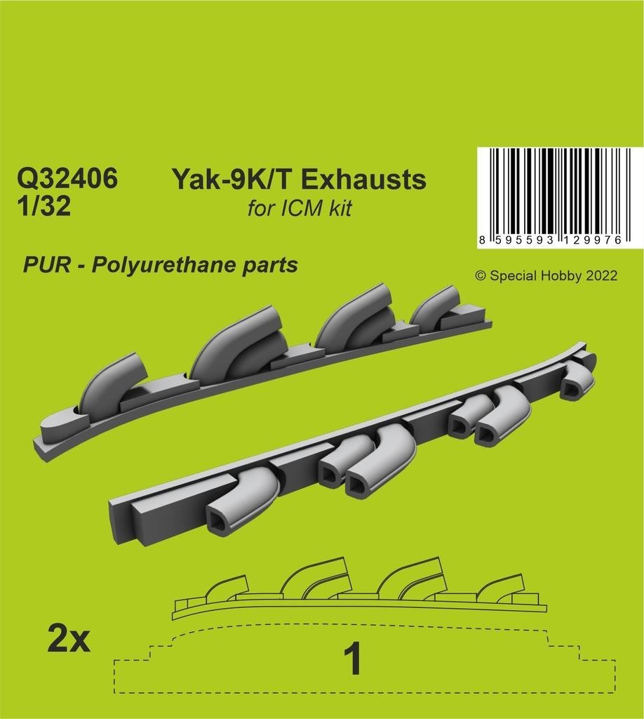 Yak-9T Exhausts 1/32