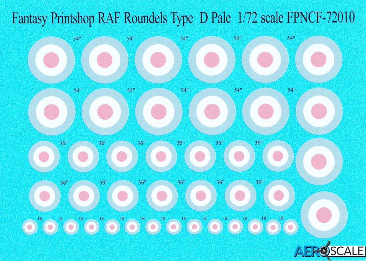 FPNCF-##010 RAF TYPE D PALE ROUNDEL - 54", 36" & 18"