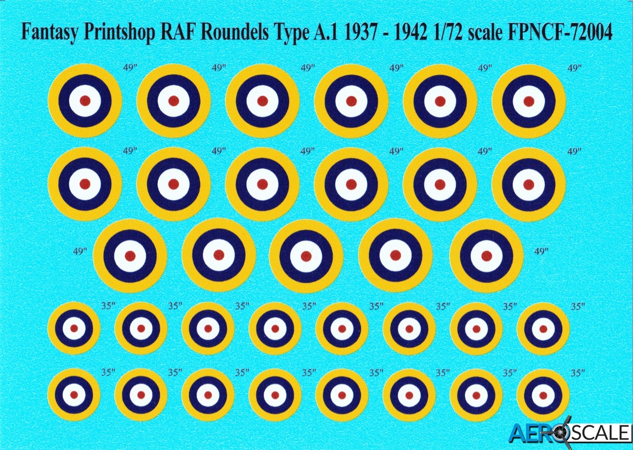 FPNCF-##004 RAF TYPE A.1 ROUNDEL - 49" & 35"
