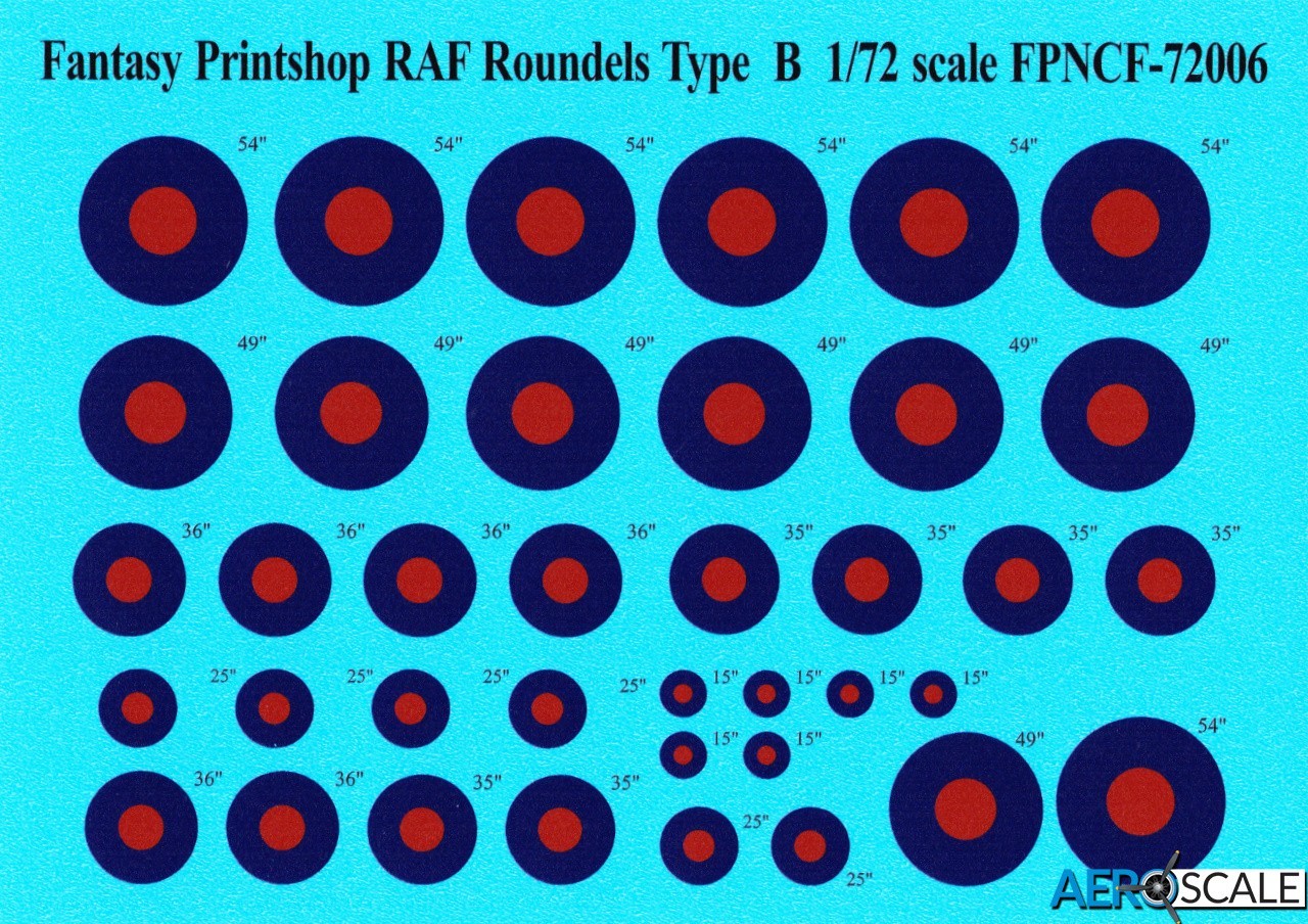 FPNCF-##006 RAF TYPE B ROUNDEL - 54", 49", 36", 35", 25" & 15"