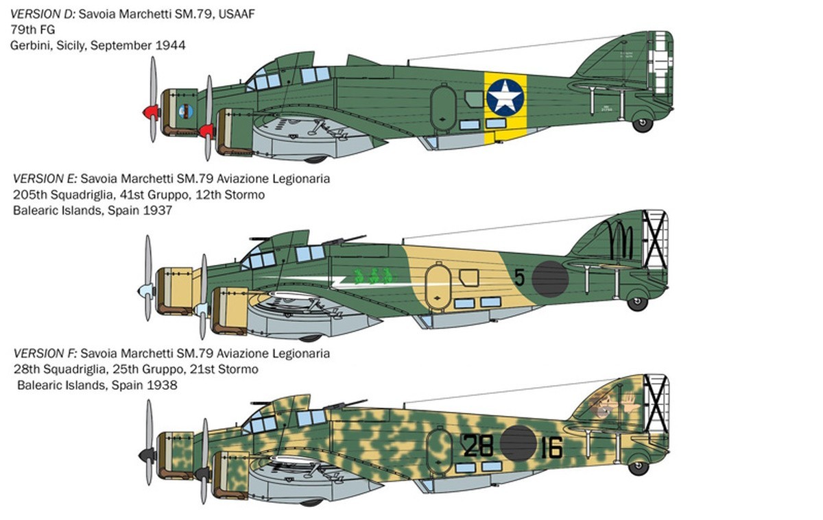 Italeri - 1412 - S.79 Sparviero Bomber version - 1/72 Scale Model