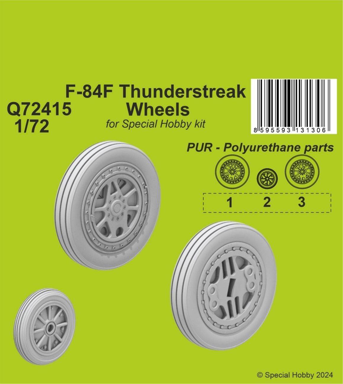 F-84F Thunderstreak Wheels 1:72 / for Special Hobby kits