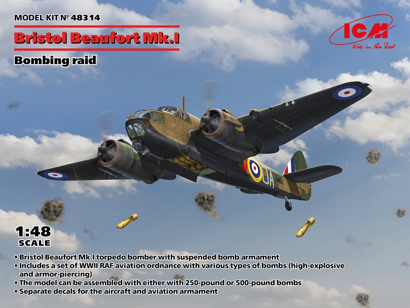 48314 - Bristol Beaufort Mk.I. Bombing Raid - 1:48