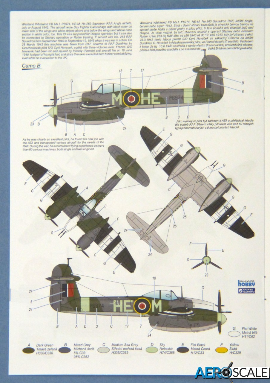 B. Westland Whirlwind FB Mk.1, s/n P6974, HE-M, 263 Squadron, 1942