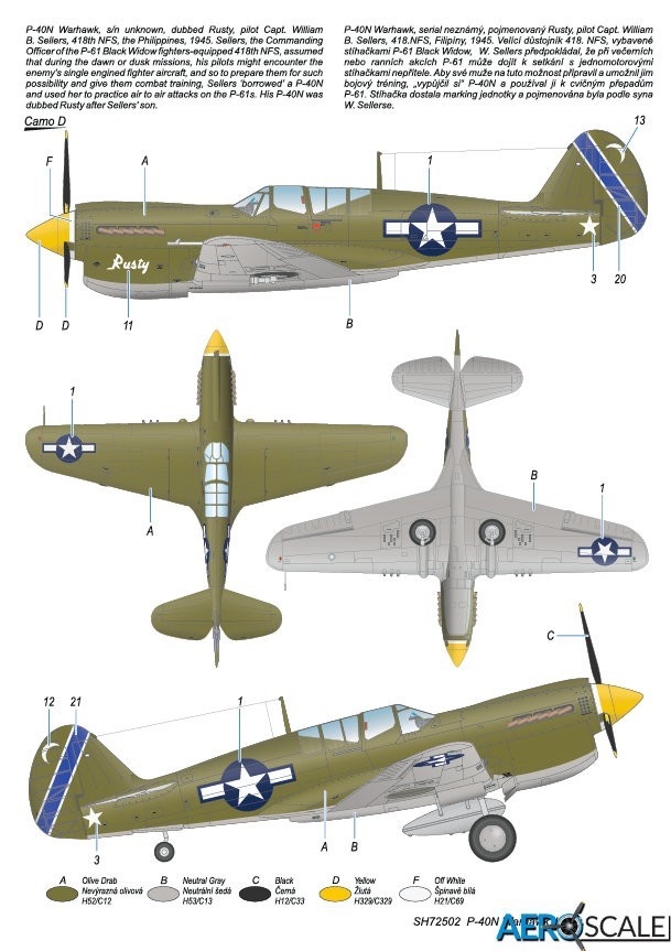 D. P-40N-5 Warhawk, s/n unknown, "Rusty"