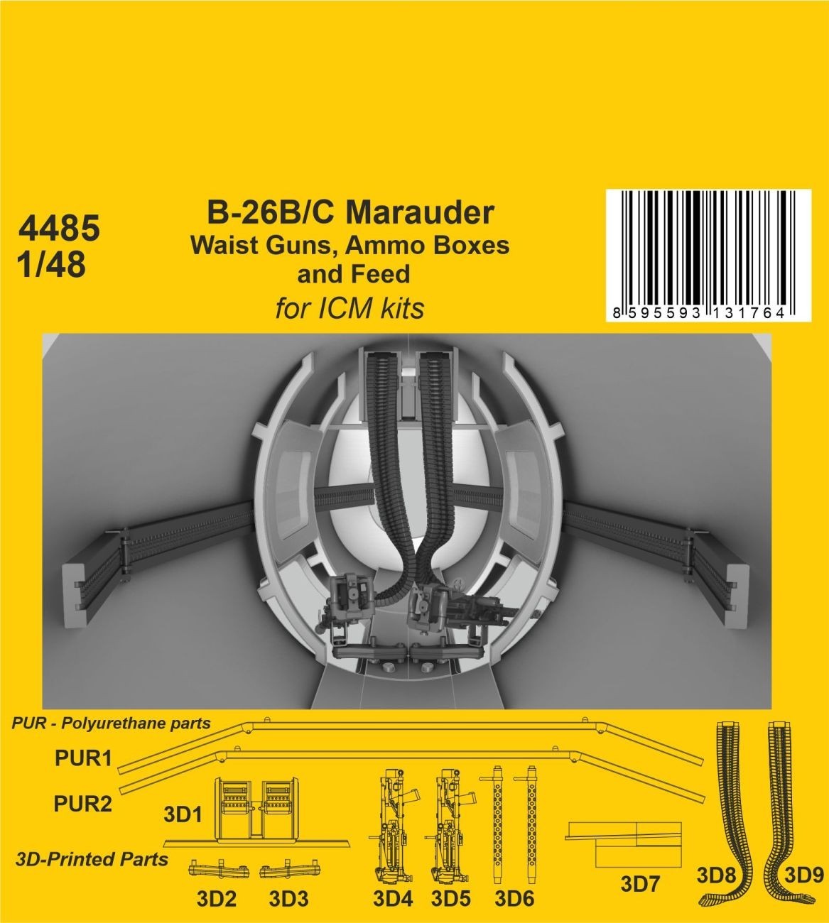 B-26B/C Marauder Waist Guns, Ammo Boxes and Feed