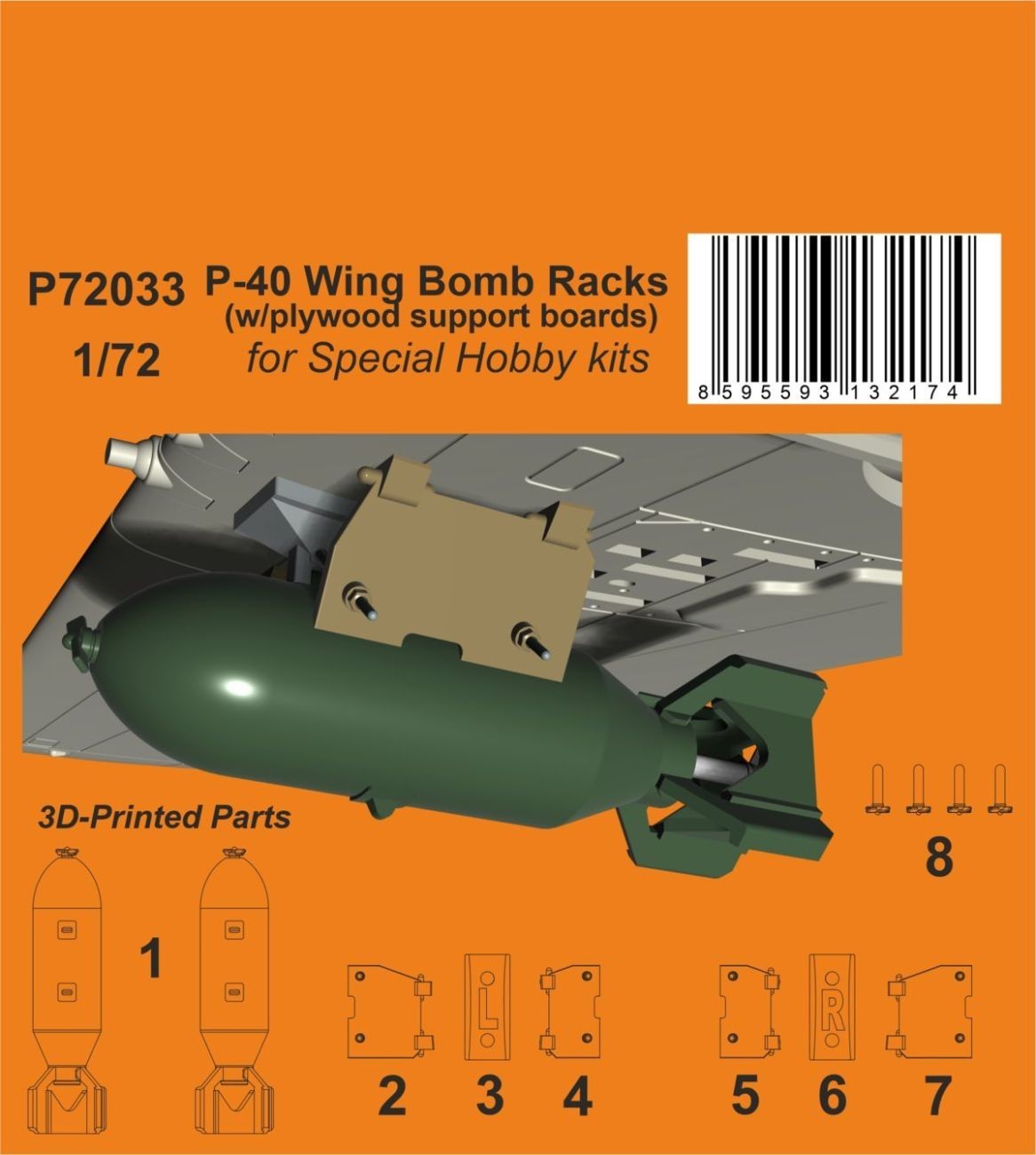 P-40 Wing Bomb Racks (w/plywood support boards)