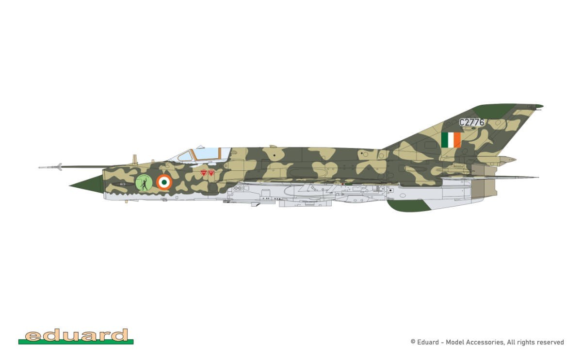 10. MiG-21bis, C2776, No. 26 Squadron “The Warriors”, Indian Air Force, Adampur, 1990