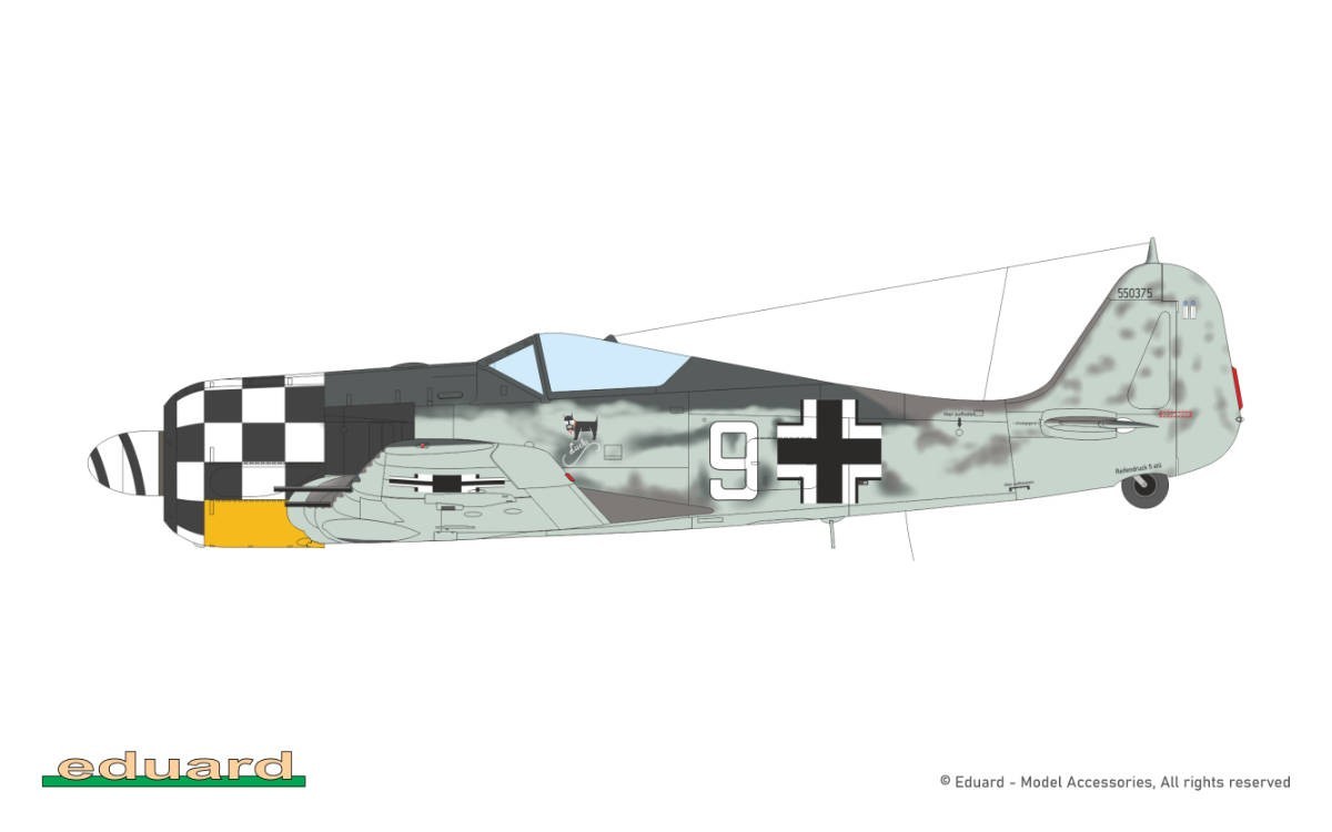 1. Fw 190A-6, WNr. 550375, Lt. Heinz-Günther Lück, 1./JG 1, Deelen, Netherlands, August 1943