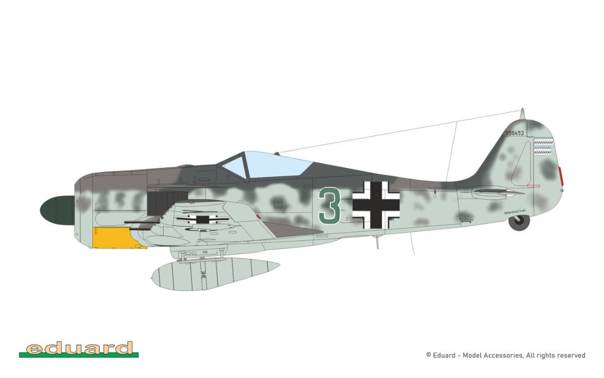 3. Fw 190A-6, WNr. 550453, Hptm. Friedrich-Karl Müller, Stab /JG 300, Bonn-Hangelar, Germany, October 1943