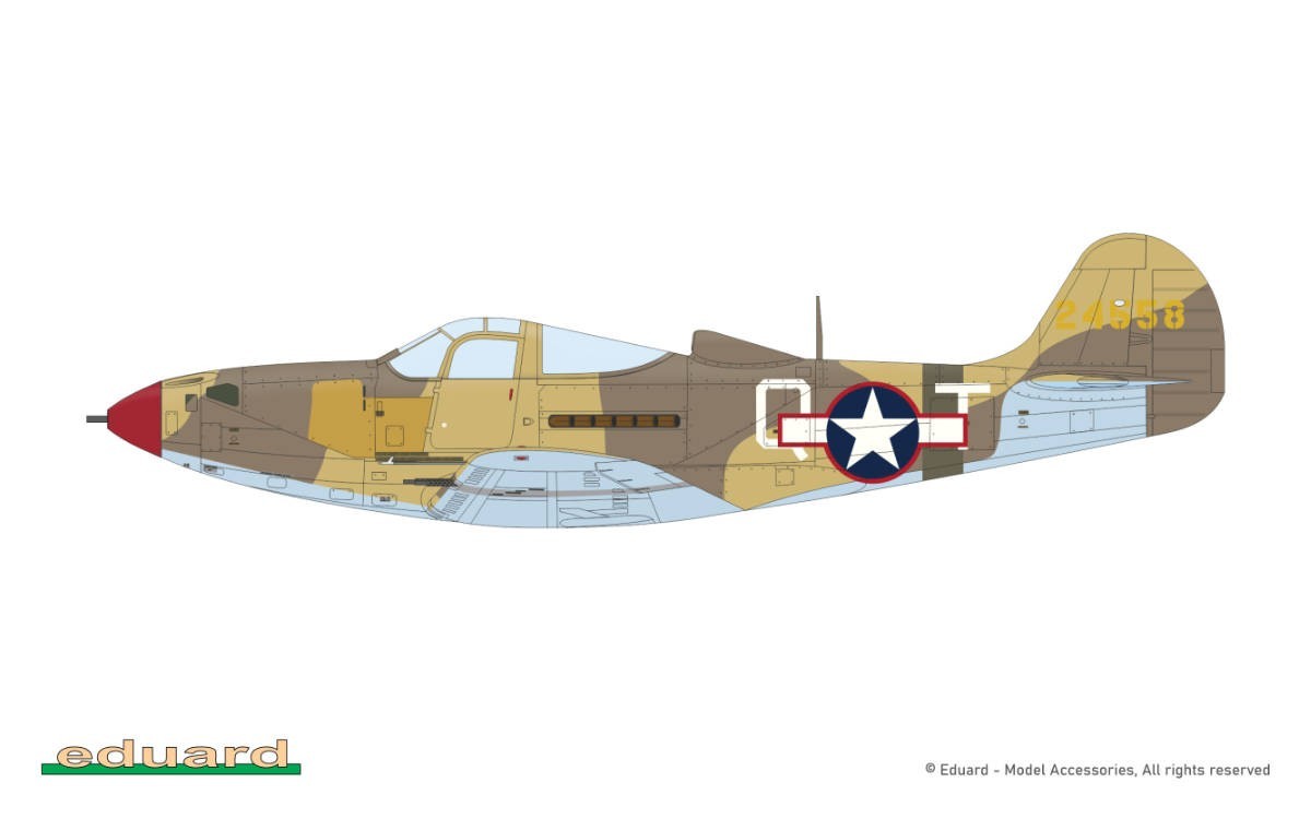 1. P-39L, 42-4558, 93rd FS, 81st FG, Sidi Ahmed, Tunisia, summer 1943