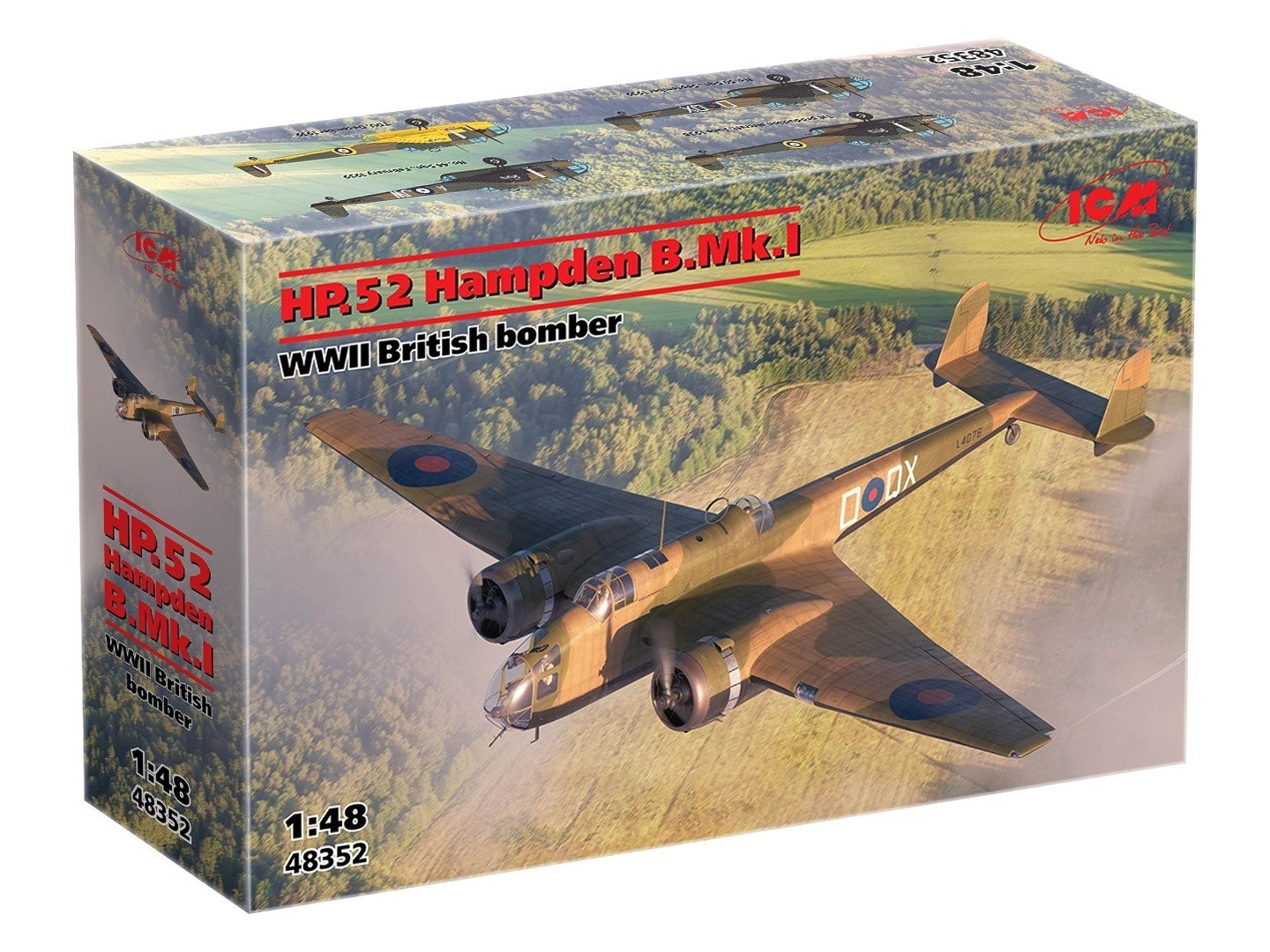 HP.52 Hampden B.Mk.I, WWII British bomber