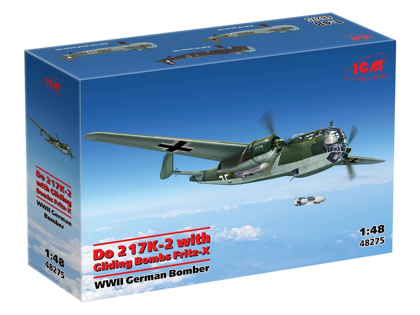 Do 217K-2 with Gliding bombs Fritz-X, WWII German bomber