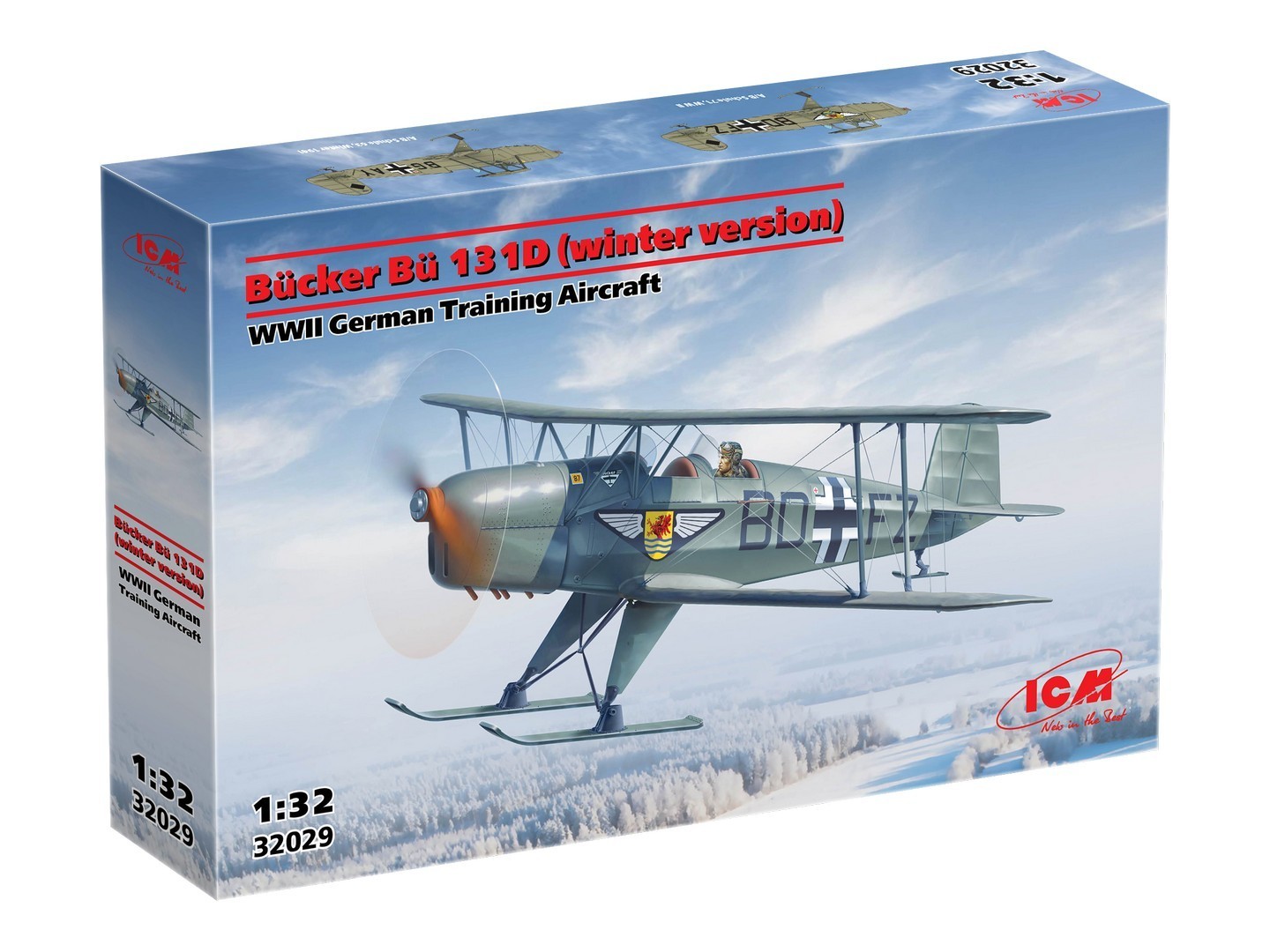 Bücker Bü 131D (winter version), WWII German Training Aircraft