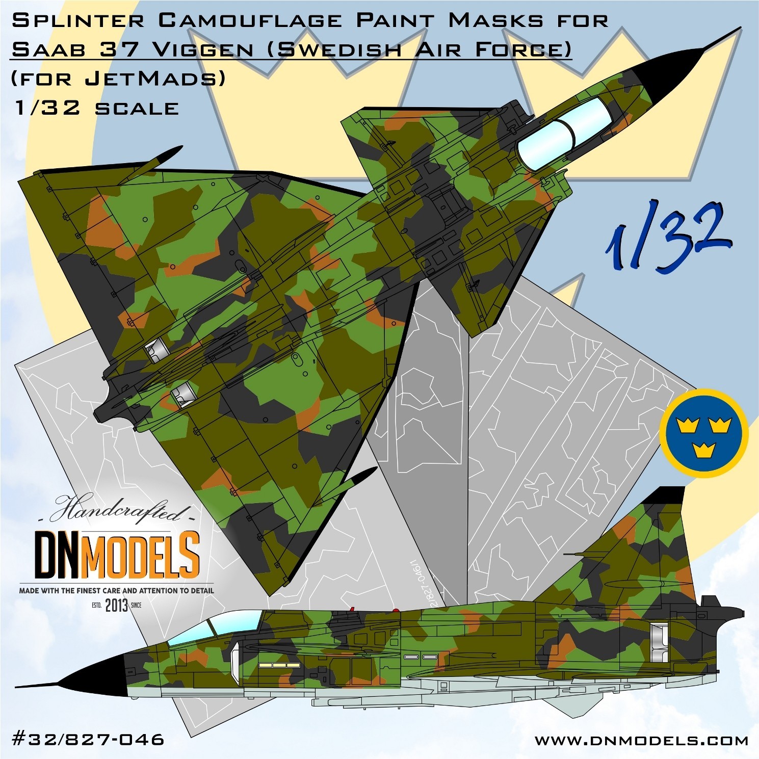Viggen Splinter Camo Paint Mask paint mask set