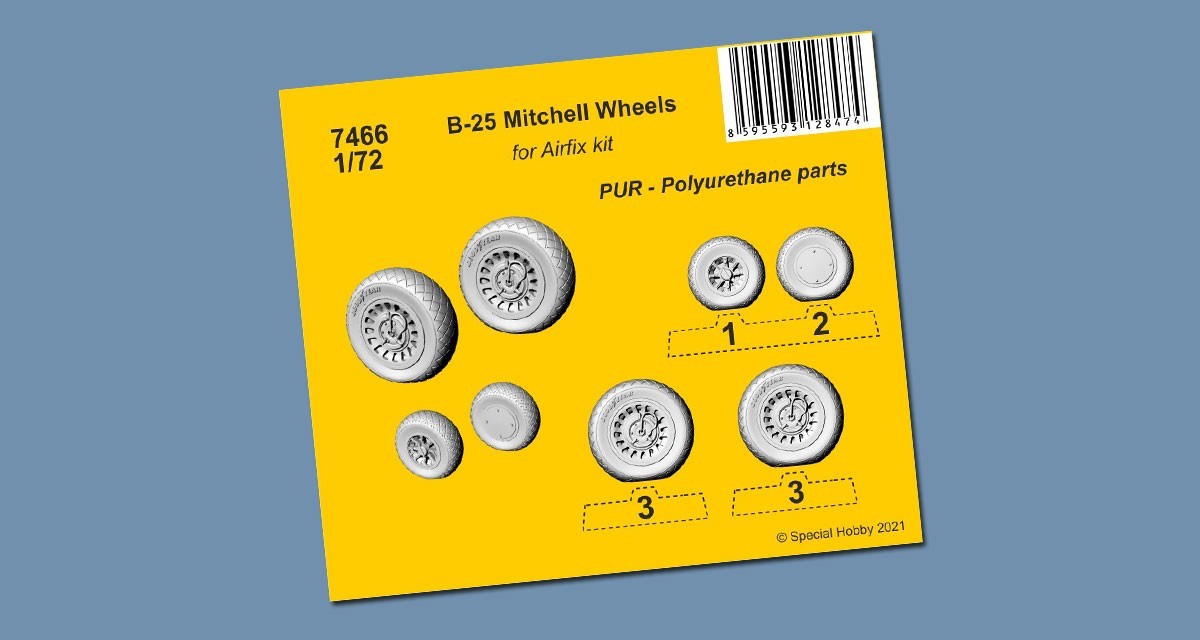 1:72 B-25 Mitchell Wheels