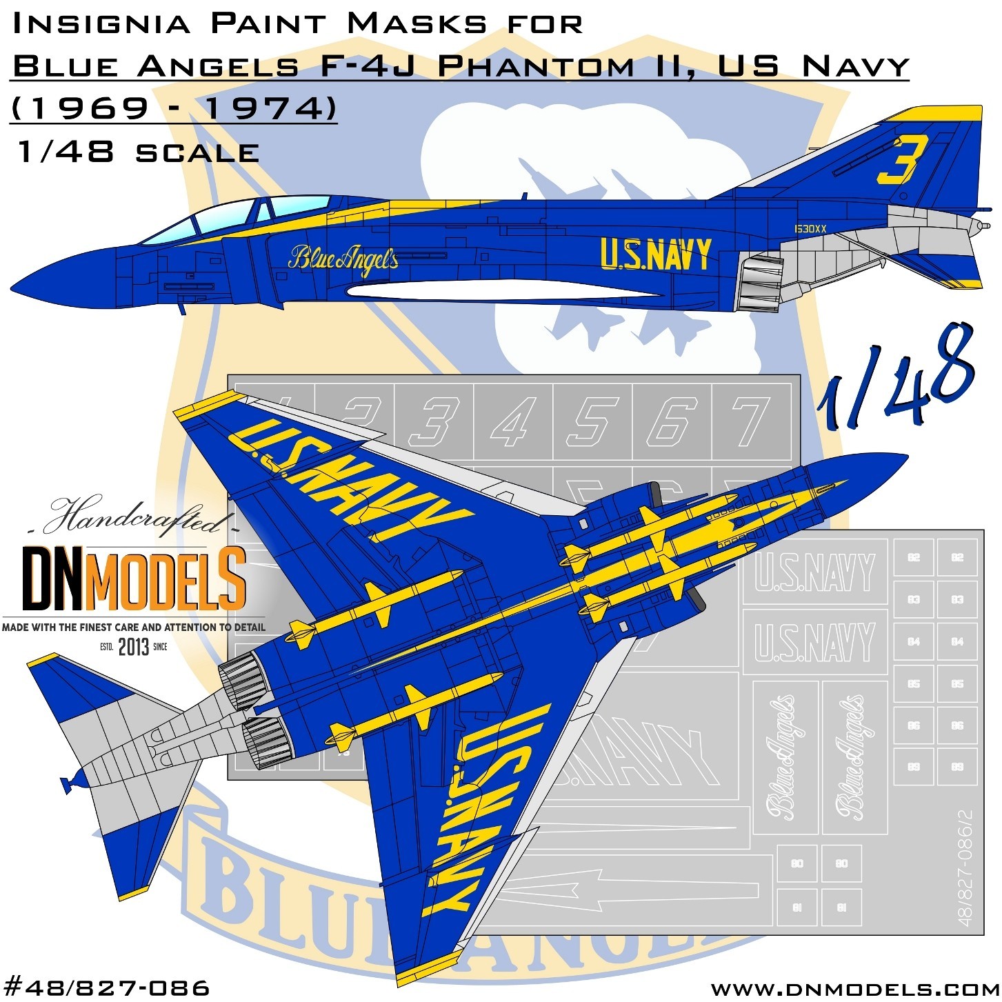 F-4J Blue Angels Insignia paint mask set