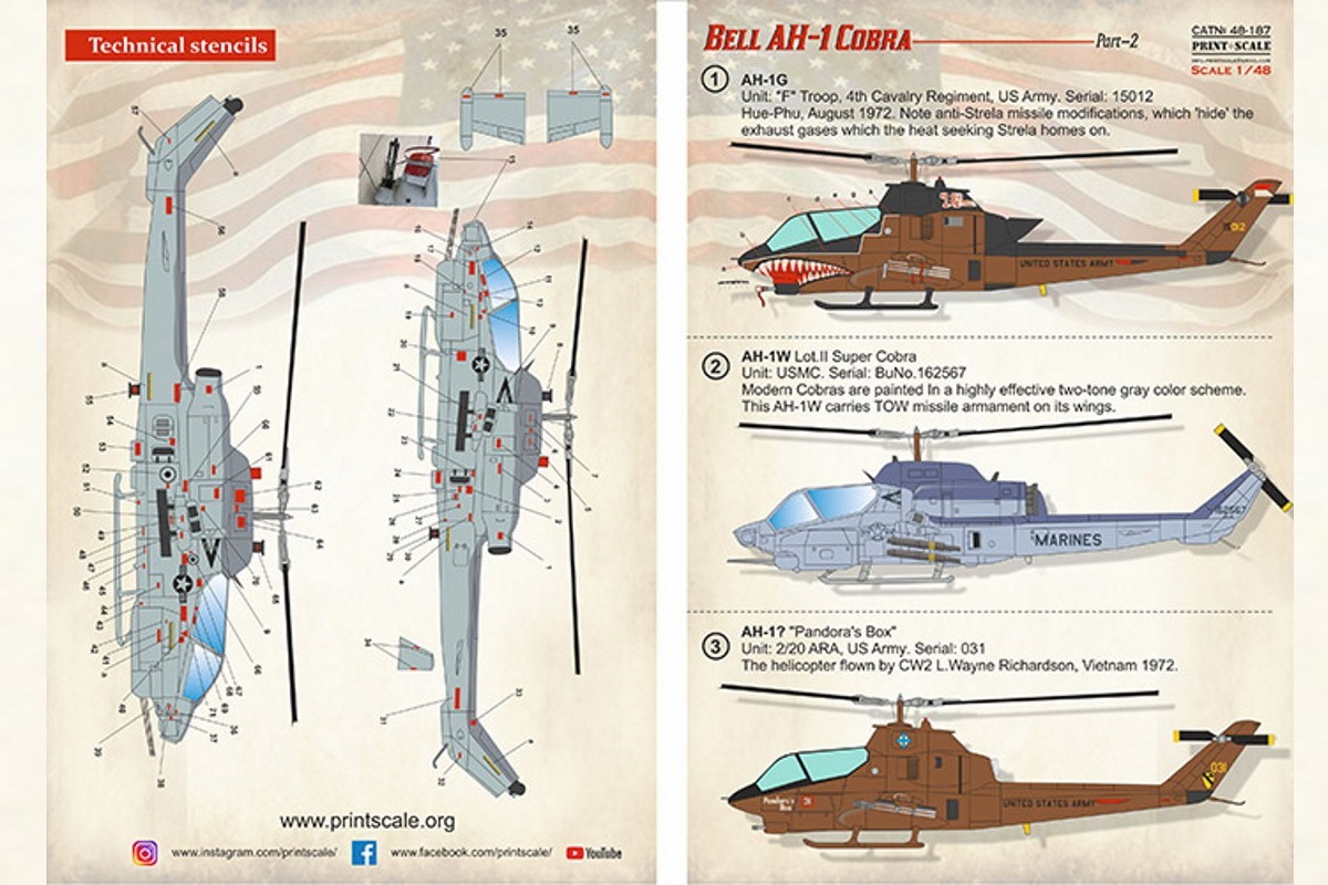 Bell AH-1 Cobra II Decal Set
