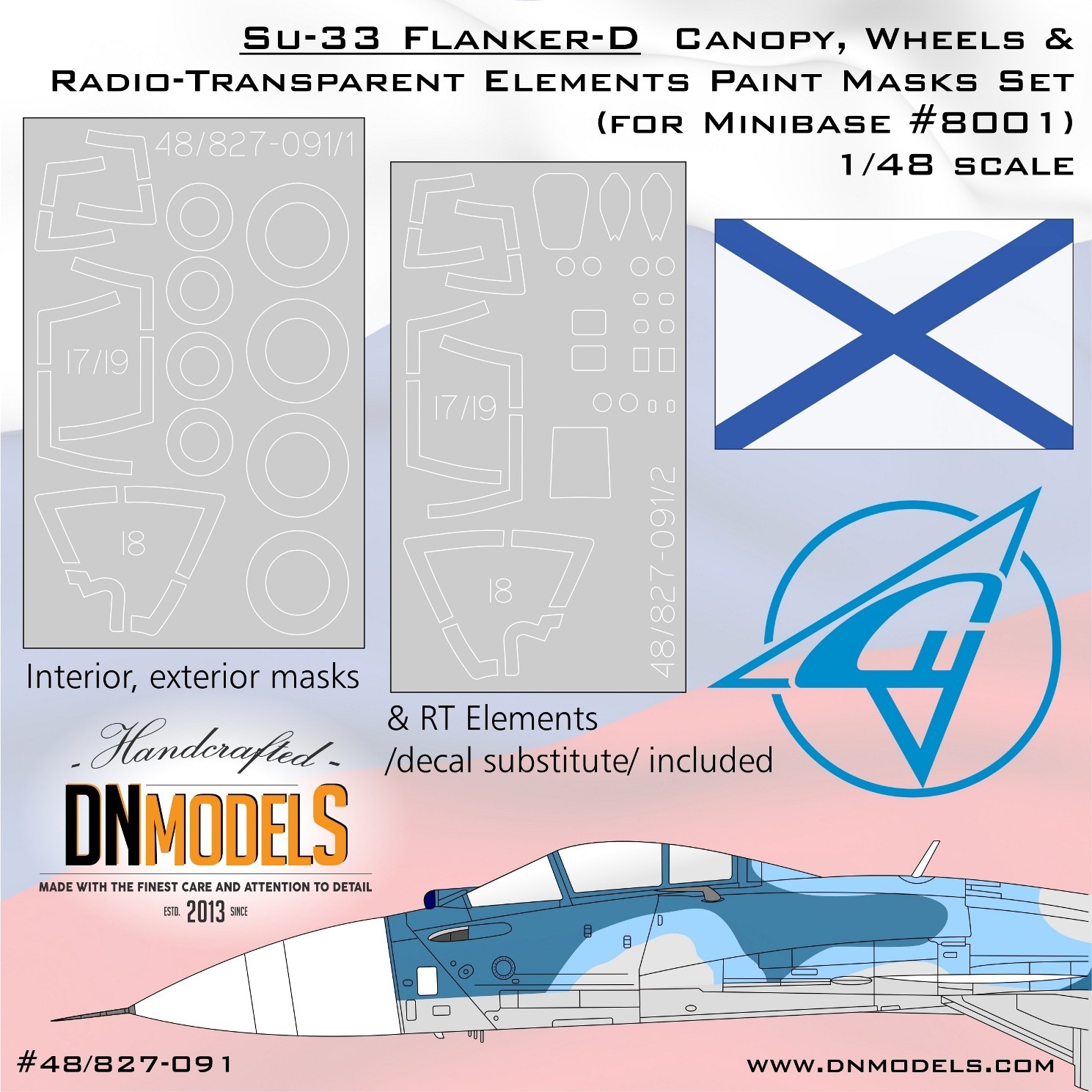 Su-33 Flanker-D Canopy & Wheels Paint Masks