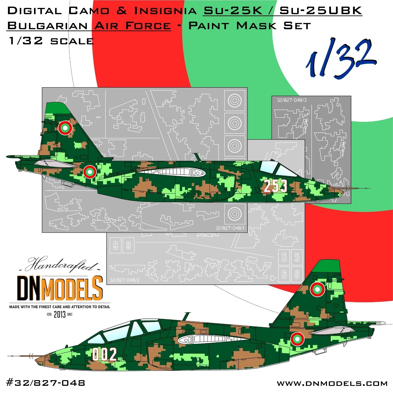 Bulgarian Su-25 digital camo masks
