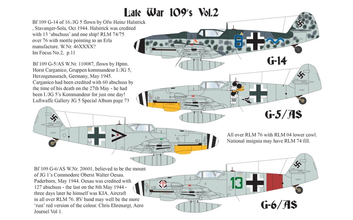 Decals: Late War Bf 109’s Part II