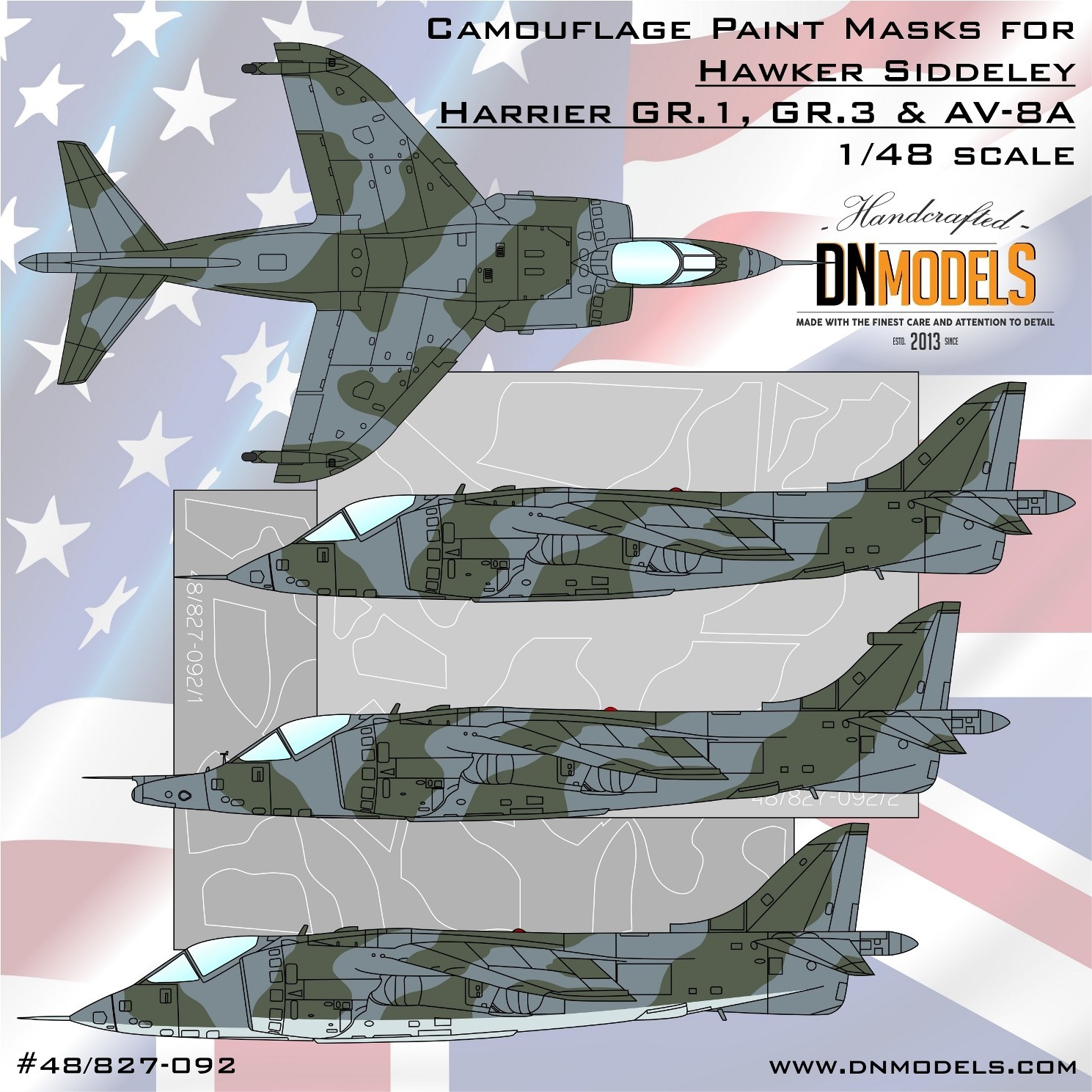 Harrier GR.1/3 & AV-8A Camouflage Paint Mask Set