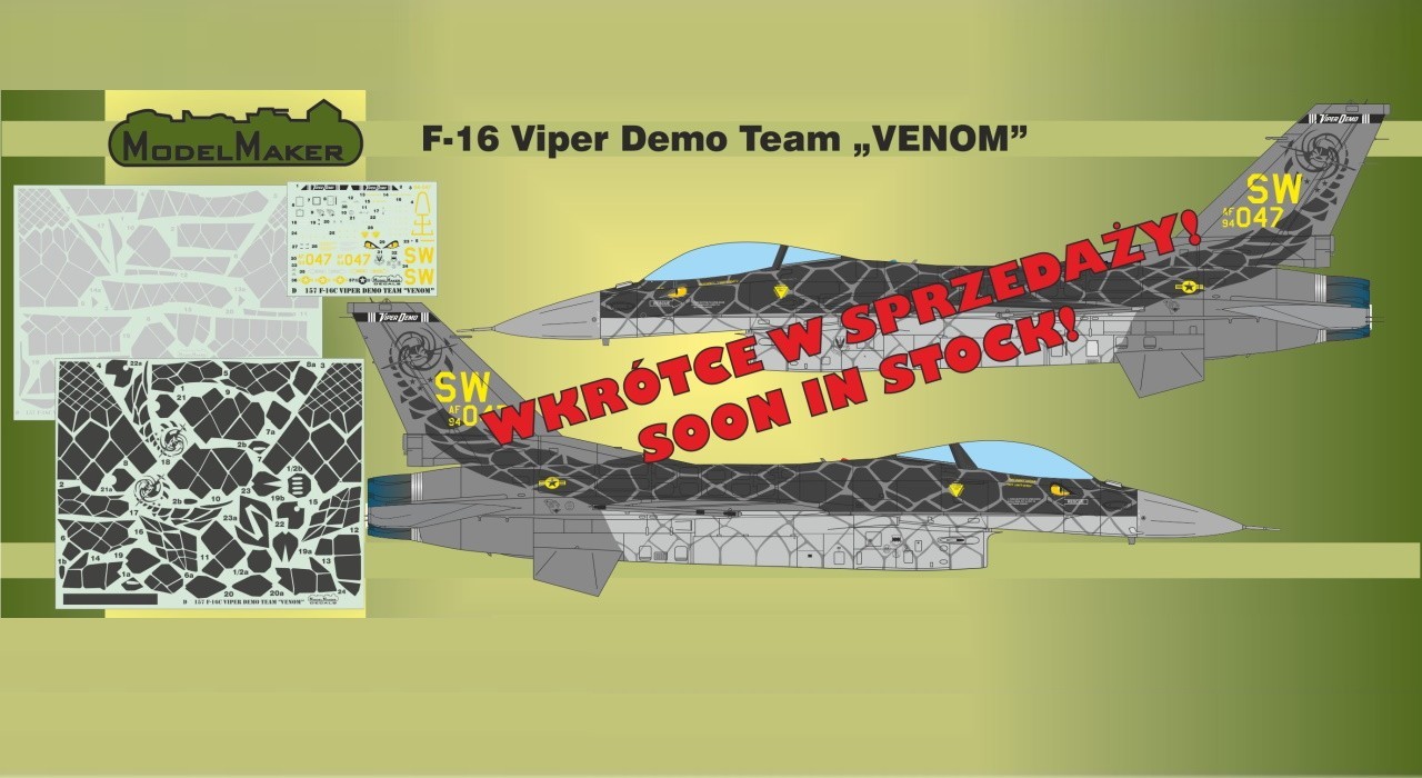 Decals: F-16 “Venom” Out Soon