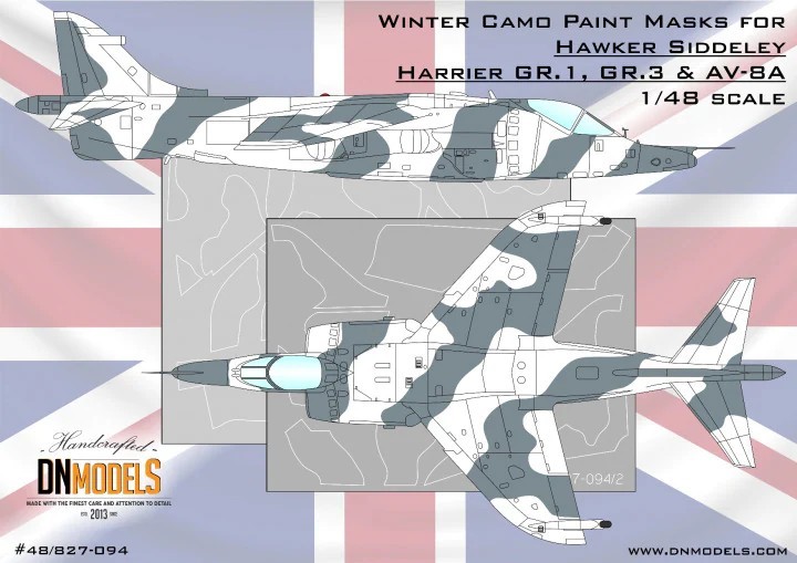 Early Harrier Winter Camo Paint Mask Set