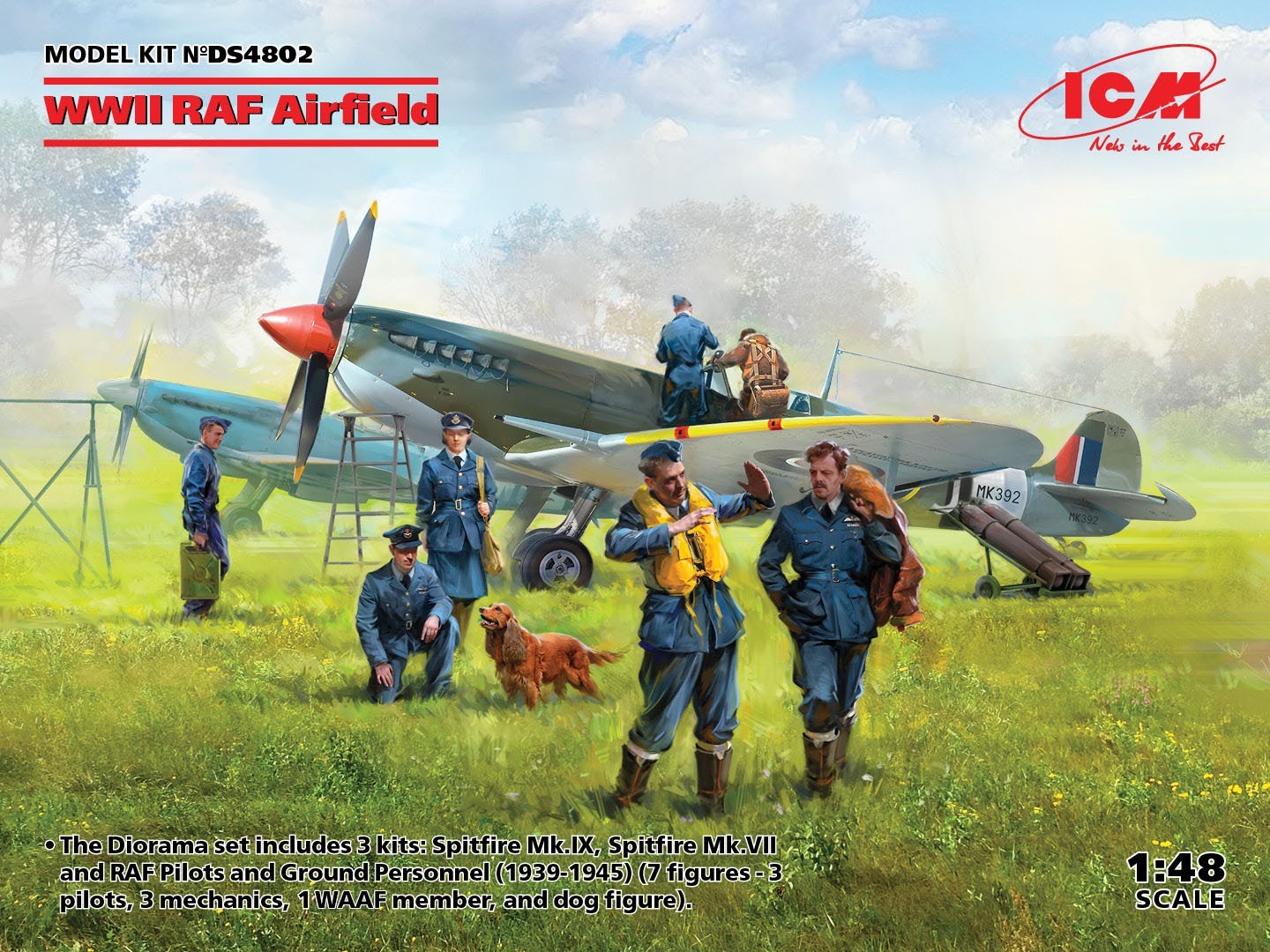 BUILT! ICM 1/48 WWII RAF Airfield