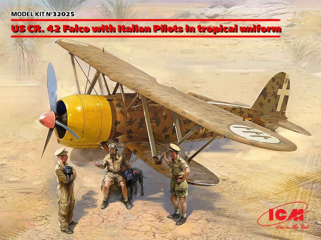 AVAILABLE! Sprues of ICM CR. 42 Falco with Italian Pilots