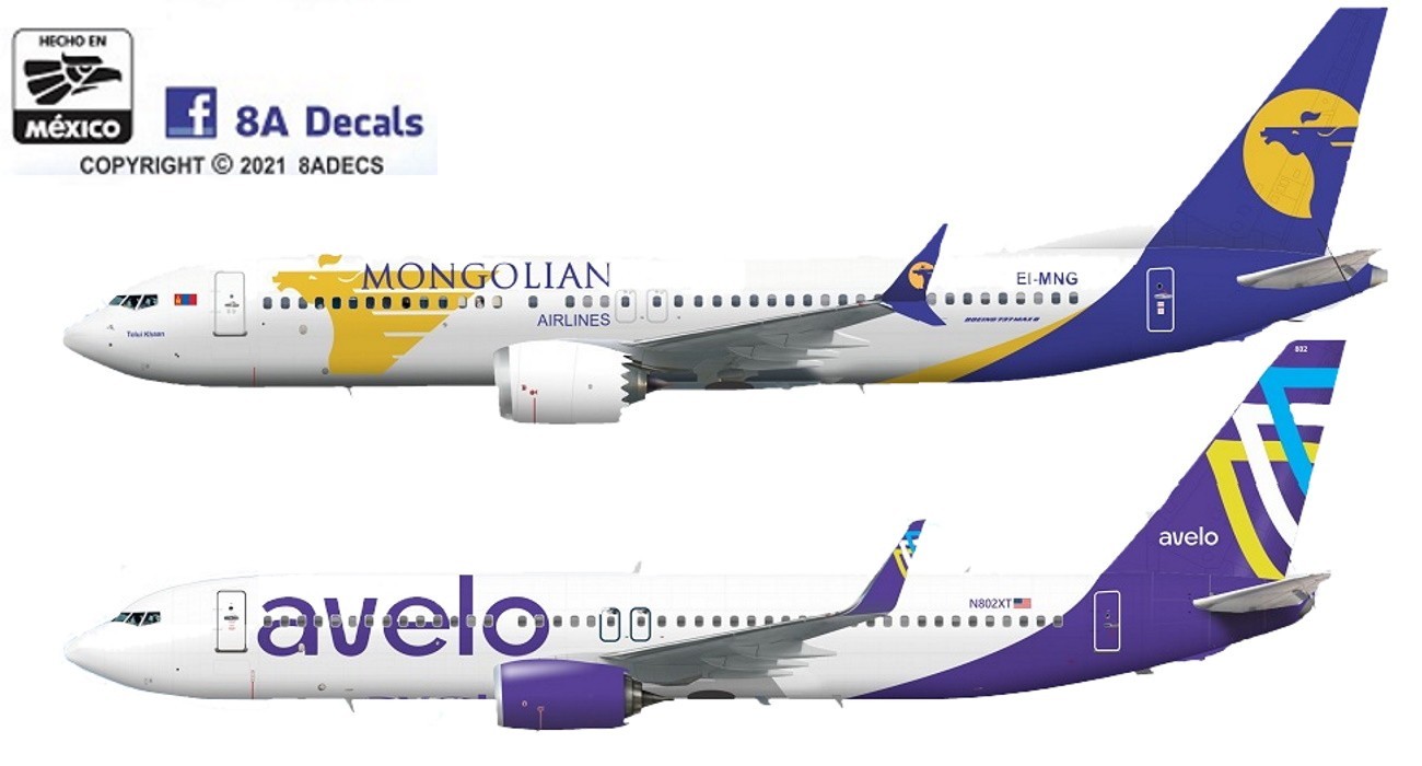 Decals: MIAT & Avelo 737’s