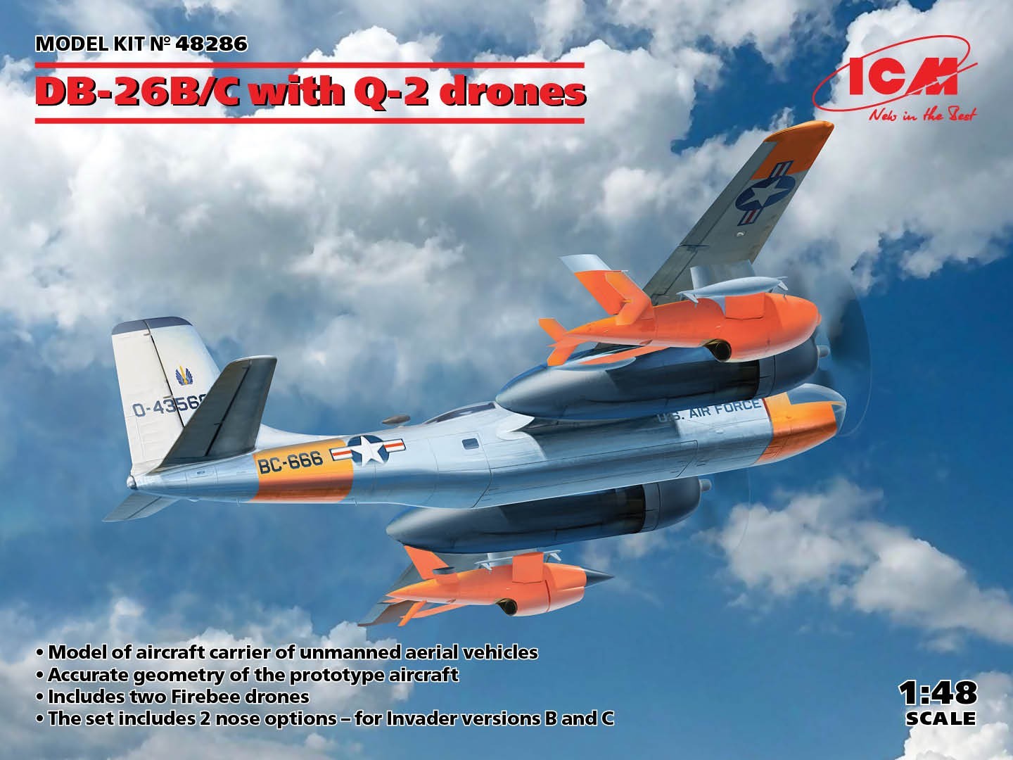 Released DB-26B/C Invader With Q-2 Drones
