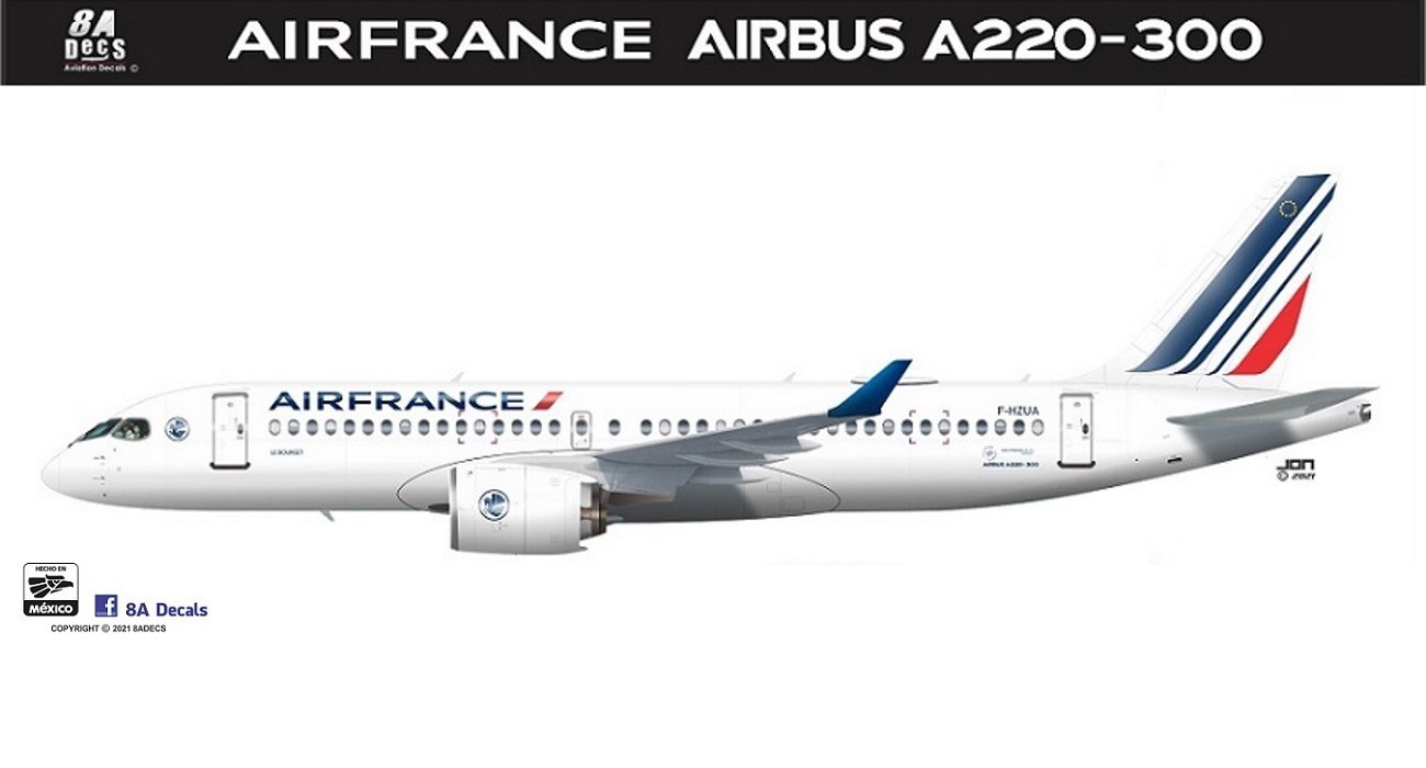 Decals: Air France Airbus A220
