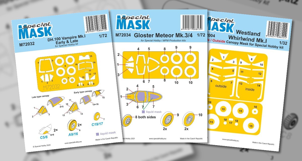 New Painting Masks From Special Hobby