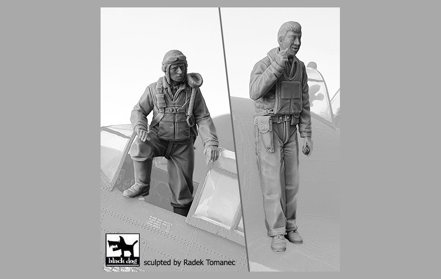 Black Dog Fighter Pilot Figures