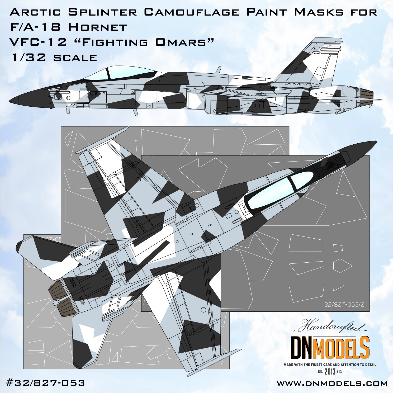 Arctic F/A-18 Hornet Aggressor masks