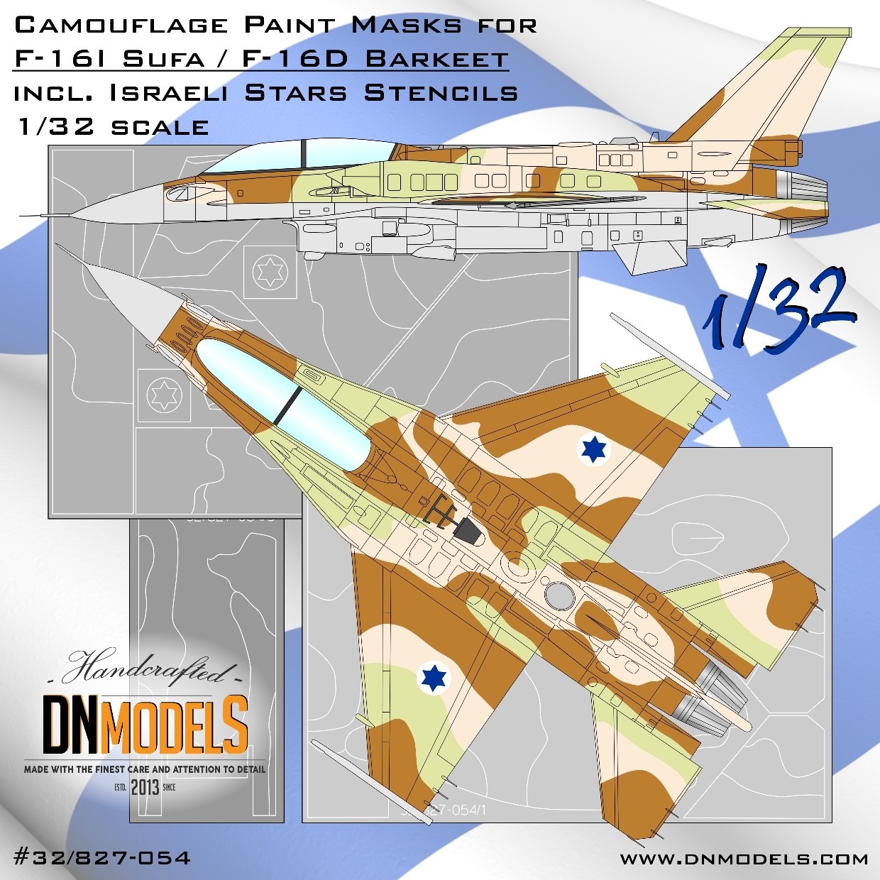 Israeli F-16 camo paint masks