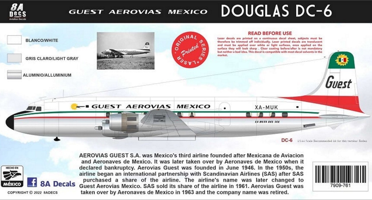 Decals: Aerovias Guest DC-6 Released